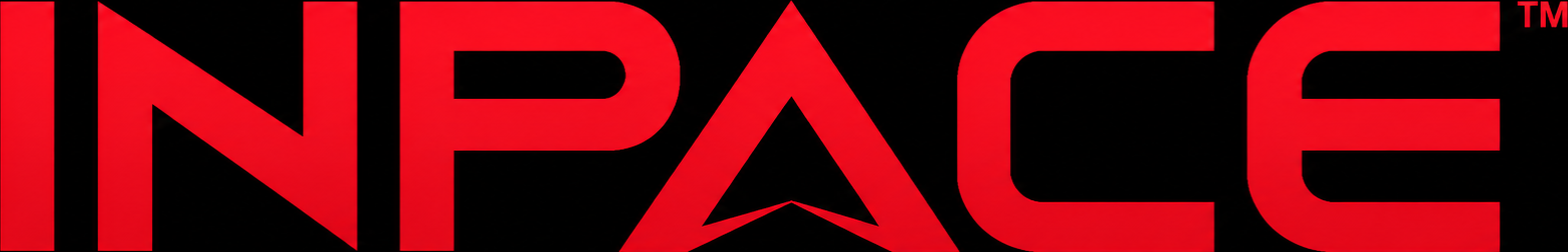 Inpace logo in red.
