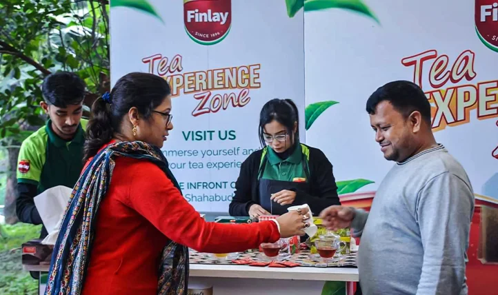 Finlay Tea Experience Zone activation with visitors sampling tea.