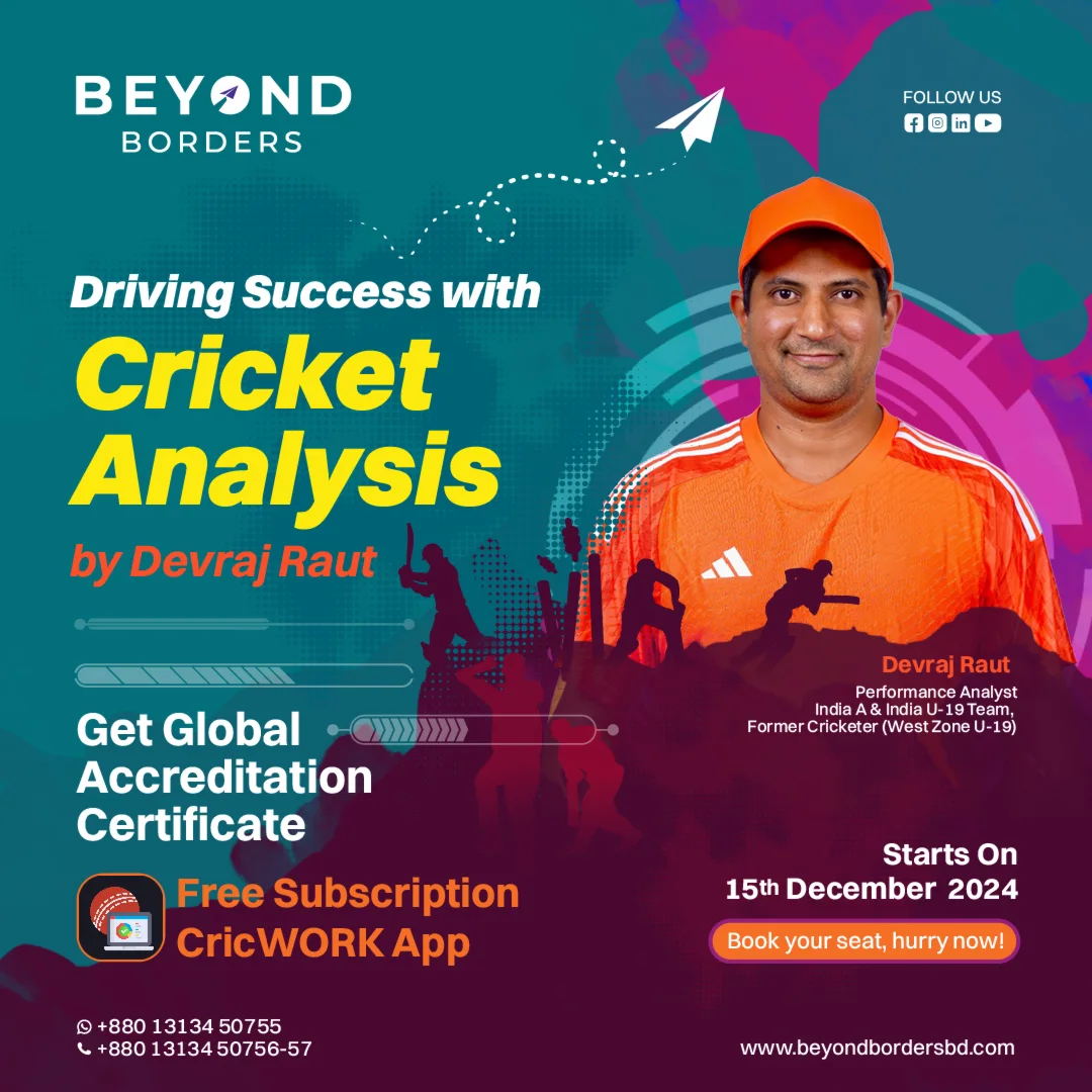 Beyond Borders cricket analytics campaign artwork.