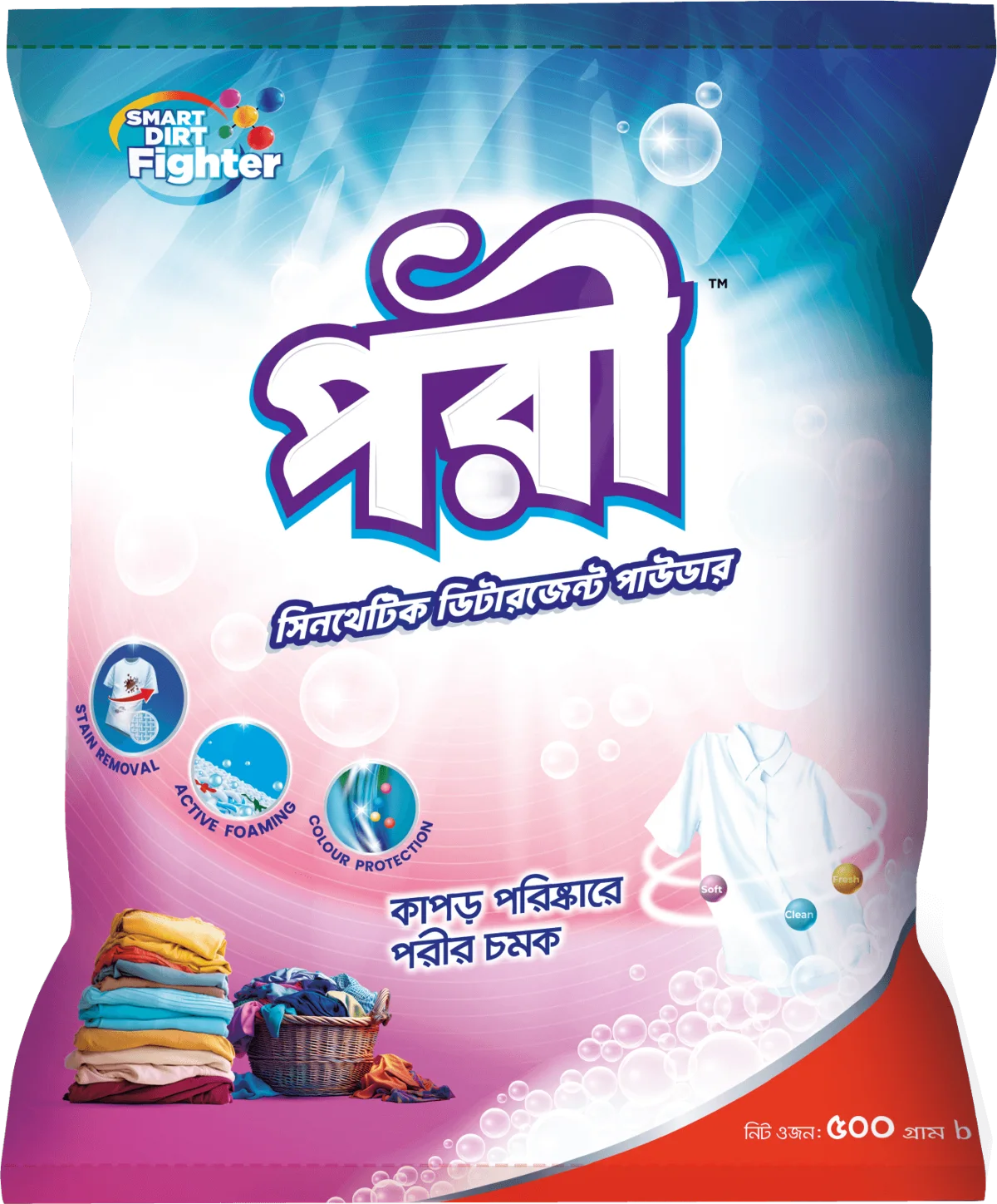 Germania Pori synthetic detergent powder packaging.
