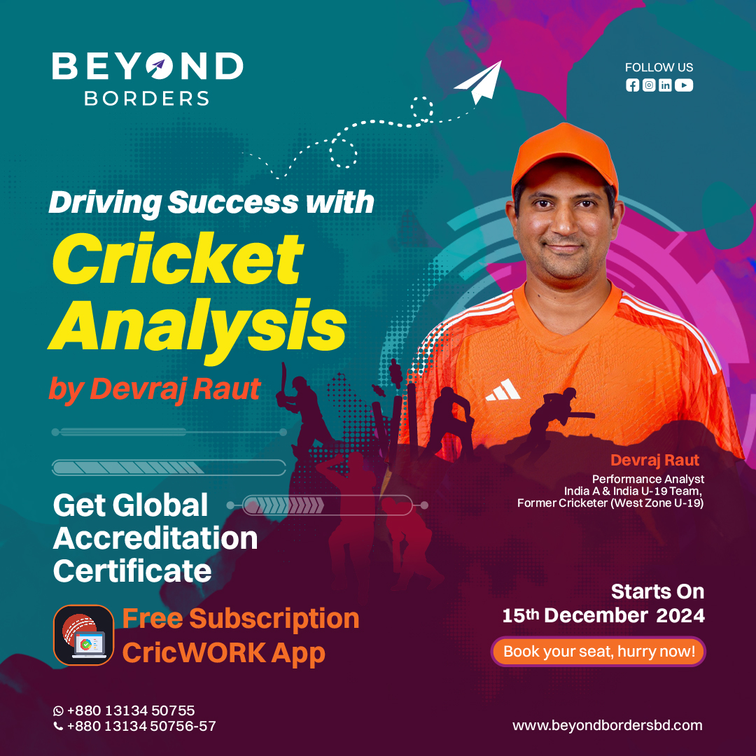 Beyond Borders cricket analytics campaign artwork.