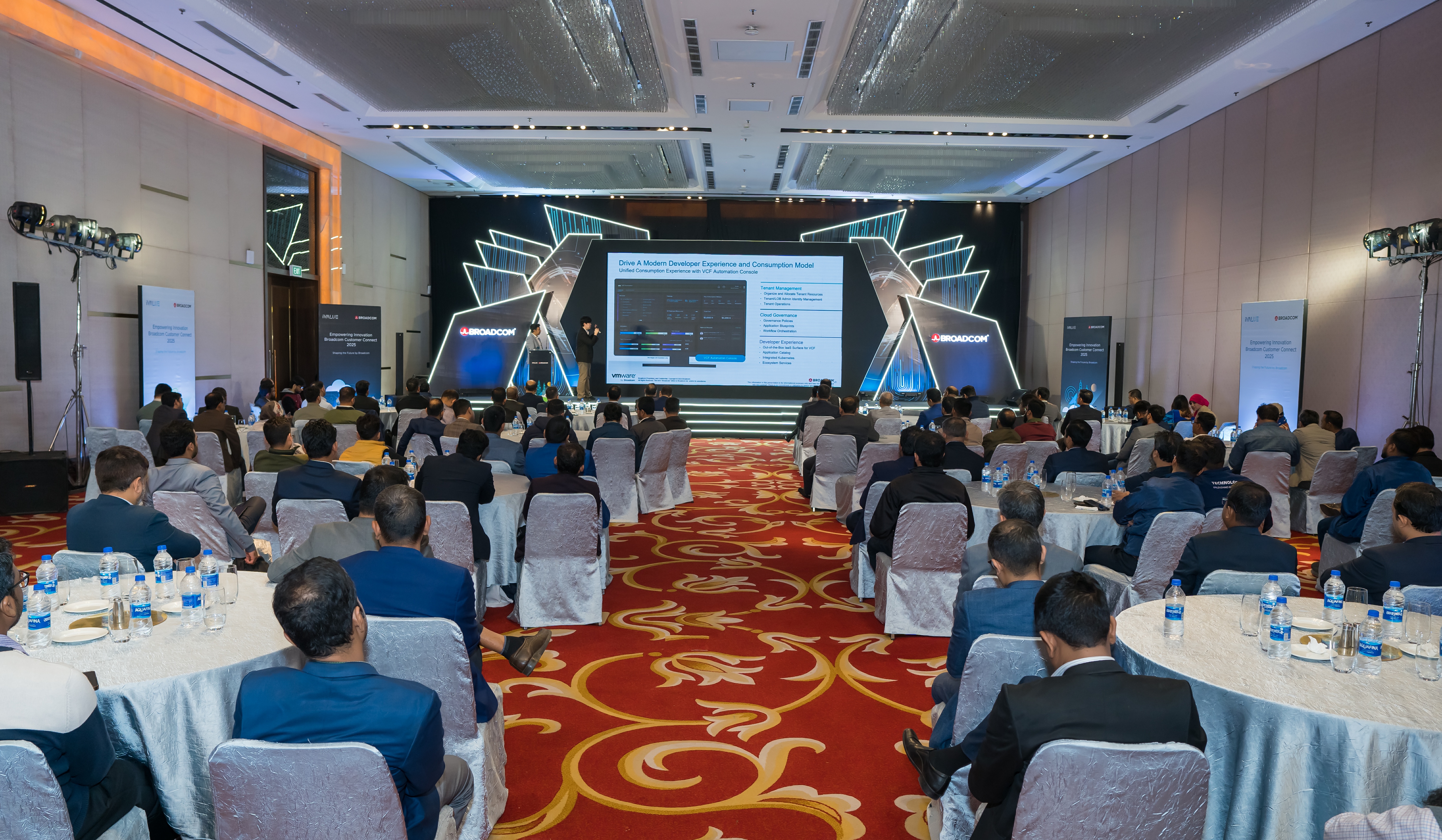 Broadcom Customer Connect audience and presentation.